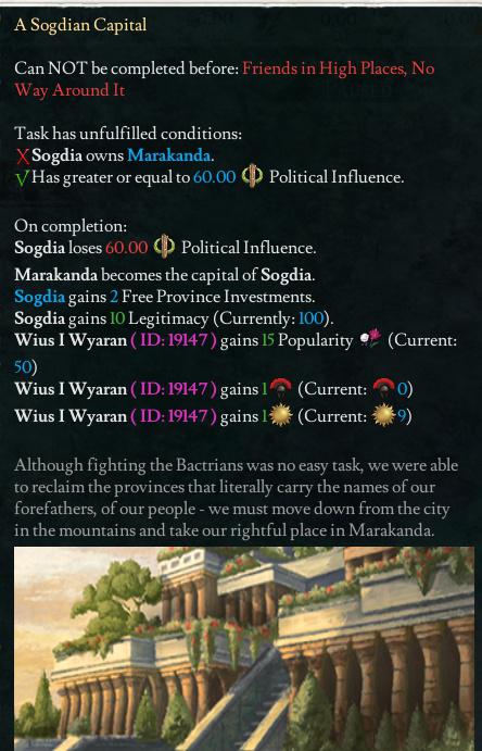 Древа миссий Согдианы и Чжанчжунг в Imperator Invictus