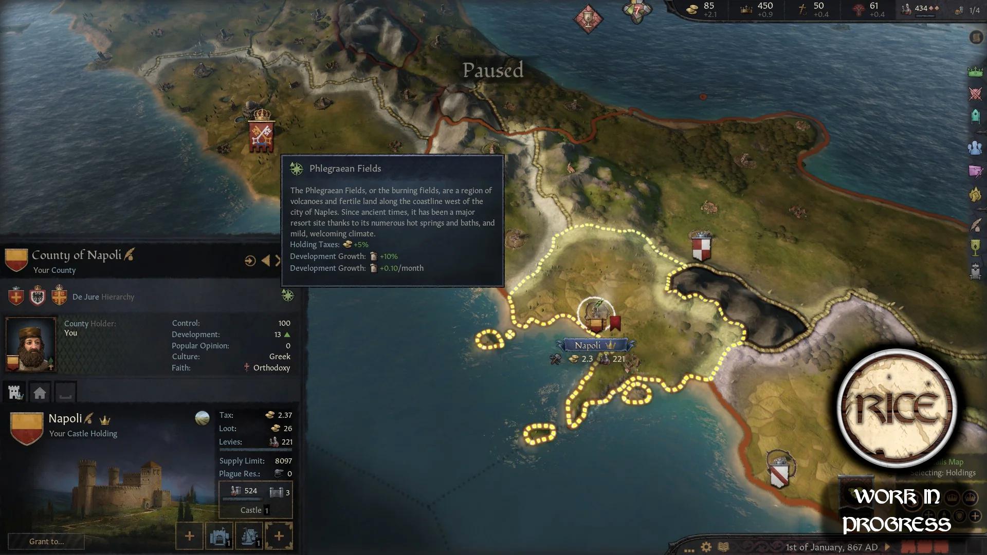 Сицилийский колорит в грядущем паке RICE для Crusader Kings 3