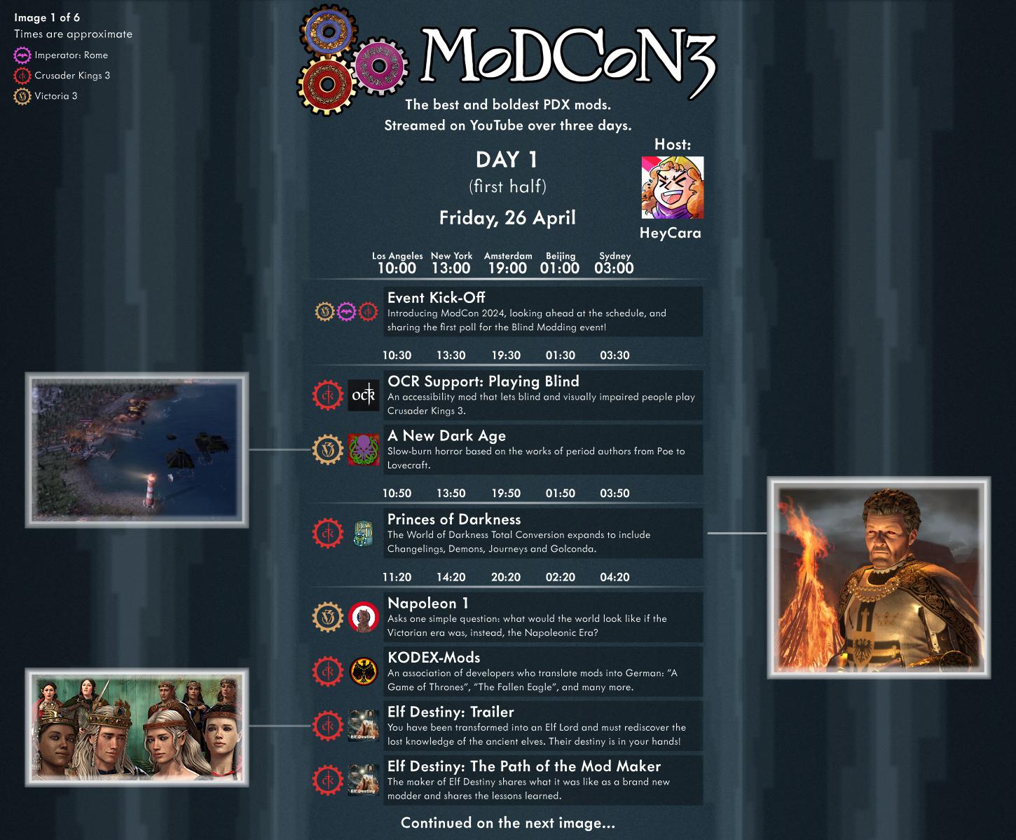 Расписание фанатского ивента ModCon 3 по играм Paradox