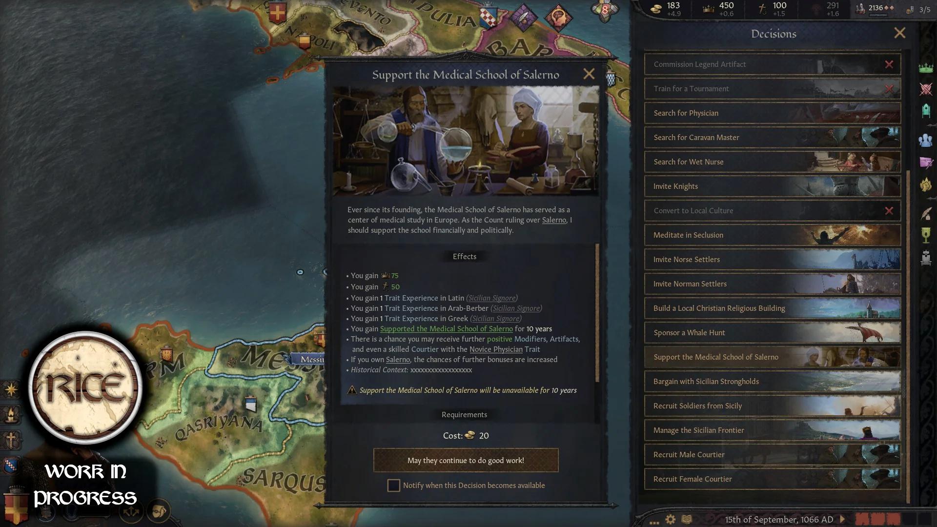 Сицилийский колорит в грядущем паке RICE для Crusader Kings 3