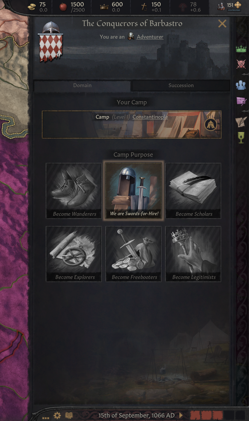 Безземельные приключенцы в грядущем дополнении Crusader Kings 3. Часть 1