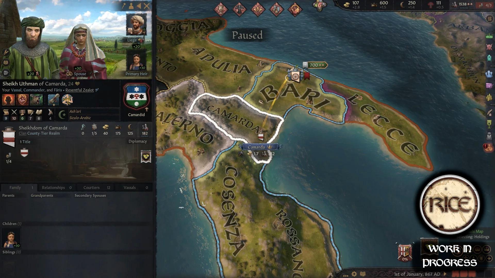 Сицилийский колорит в грядущем паке RICE для Crusader Kings 3