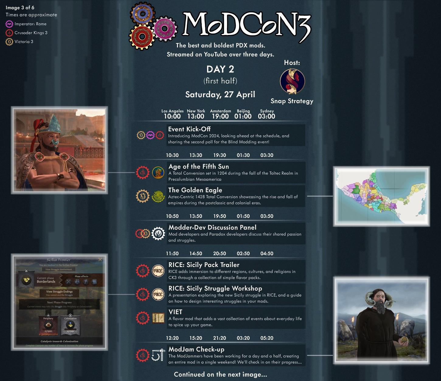 Расписание фанатского ивента ModCon 3 по играм Paradox