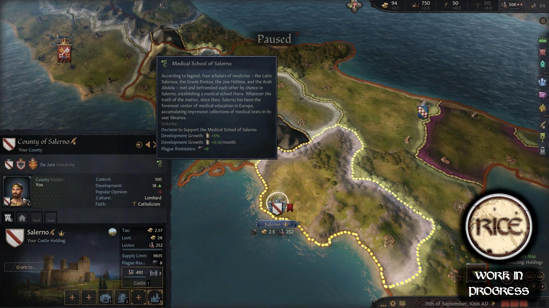 Сицилийский колорит в грядущем паке RICE для Crusader Kings 3