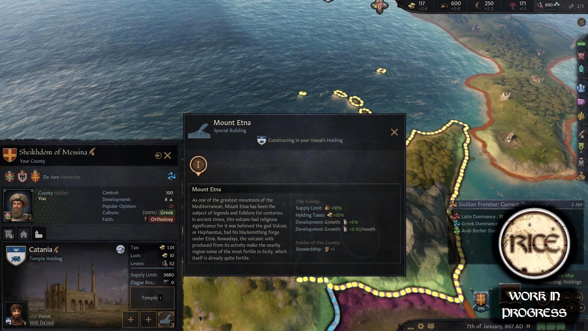 Сицилийский колорит в грядущем паке RICE для Crusader Kings 3