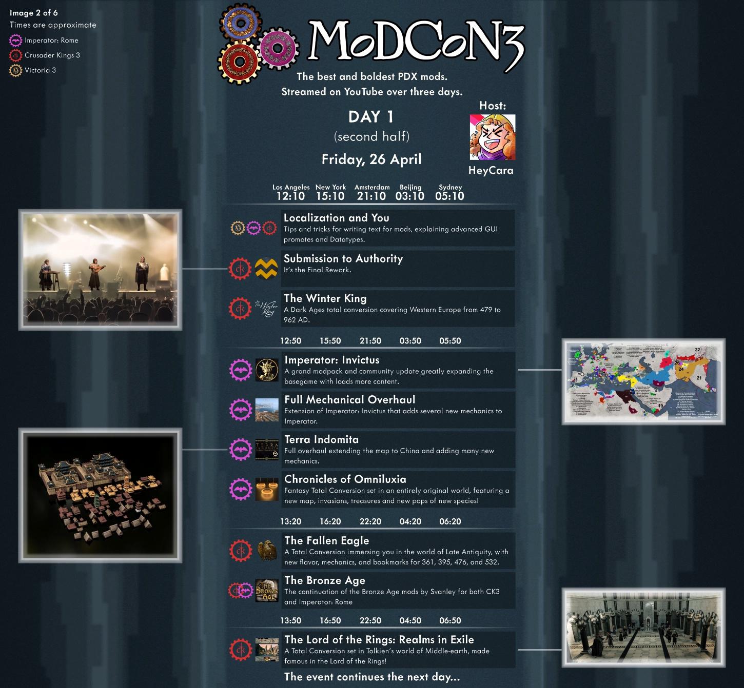 Расписание фанатского ивента ModCon 3 по играм Paradox